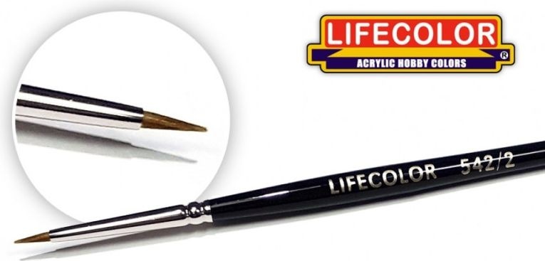 Zdjęcie Pędzel modelarski okrągły krótki włos 2 Lifecolor TA5422