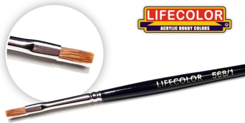 Flat marten bristle brush 1 Lifecolor TA5681
