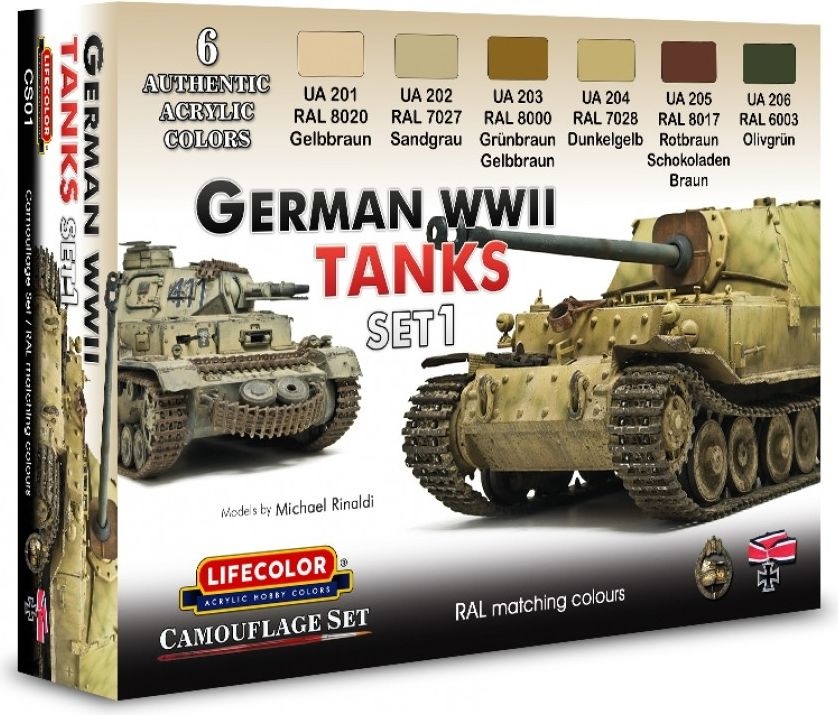 Zdjęcie Zestaw farb German WWII Tanks Set 1 6x22ml Lifecolor CS01