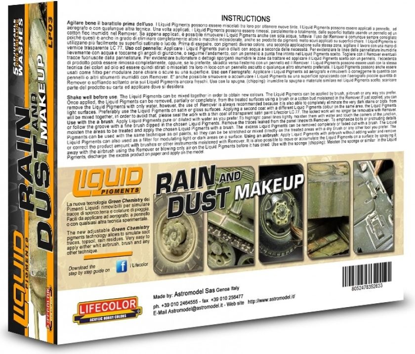 Zdjęcie Zestaw farb Rain and Dust Makeup 5x22ml Lifecolor LP03