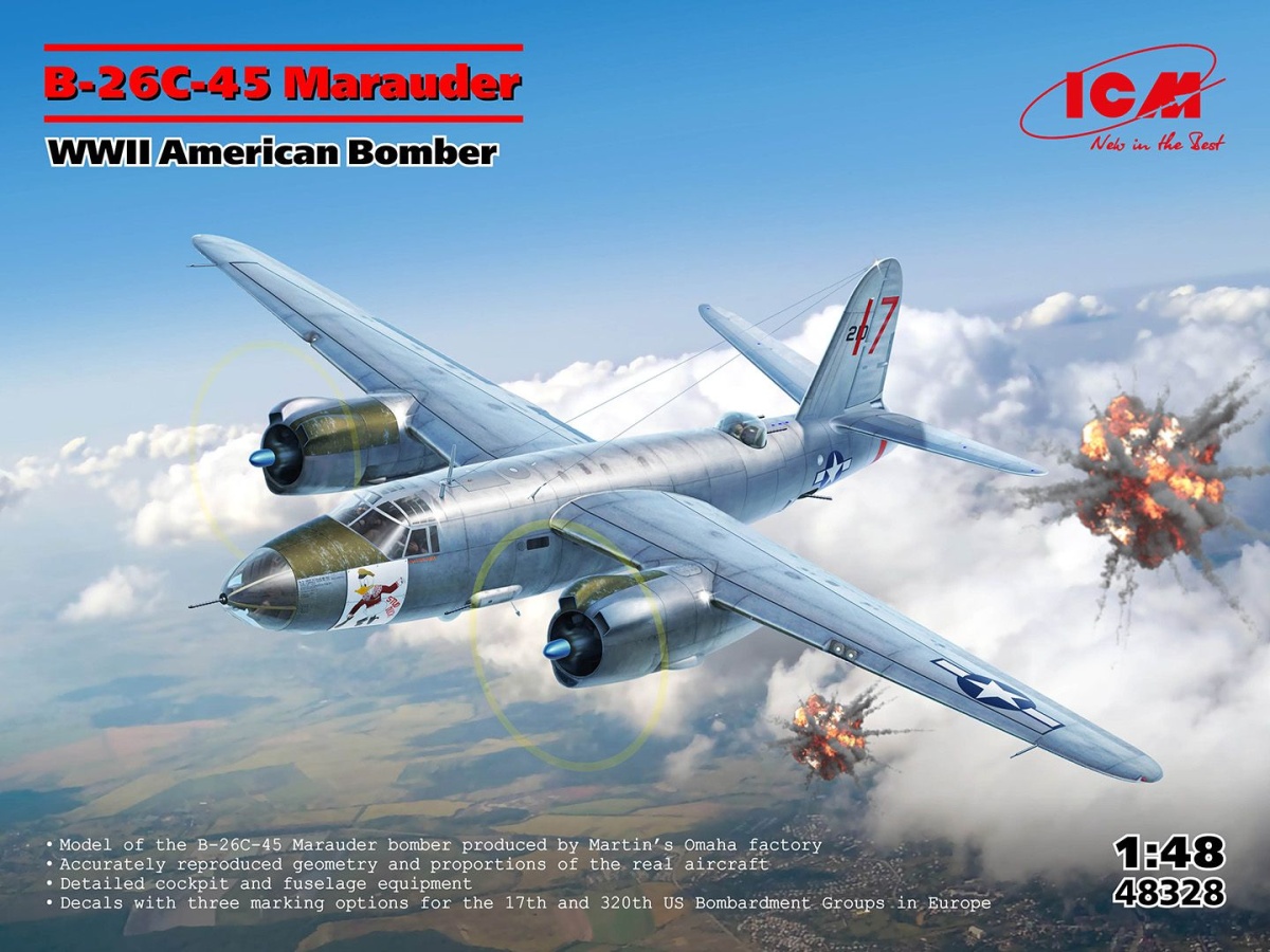Zdjęcie B-26C-45 Marauder 1:48 ICM 48328