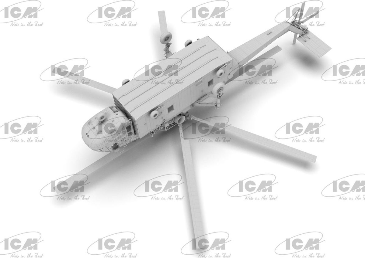 Zdjęcie Sikorsky S-64E Skycrane z kapsułą uniwersalną 1:35 ICM 53059