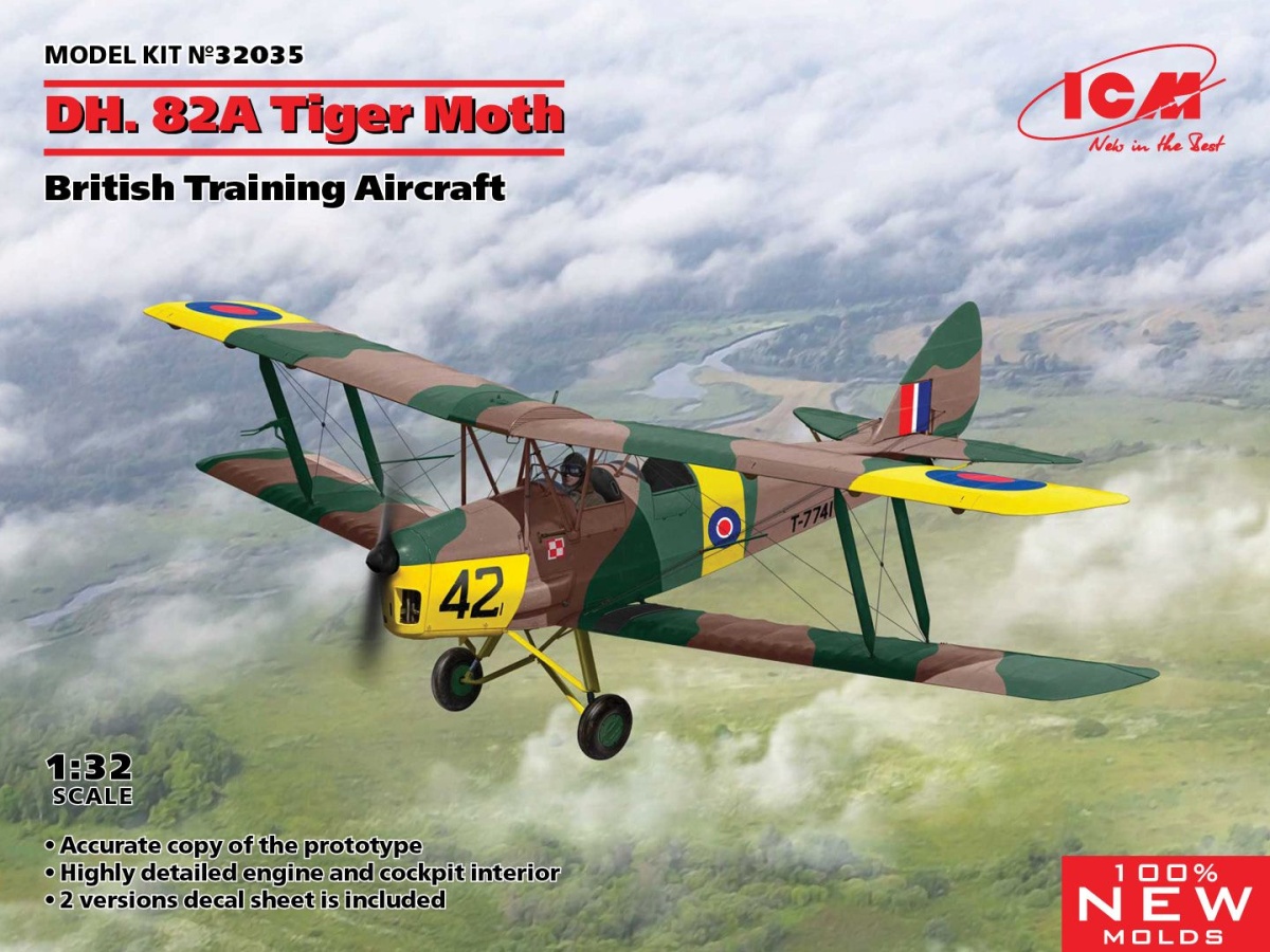 Zdjęcie DH. 82A Tiger Moth 1:32 ICM 32035