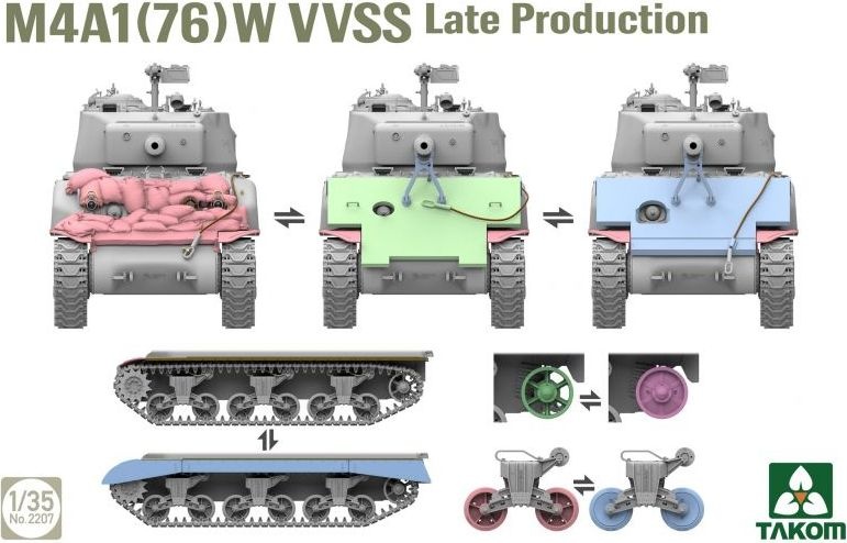 Zdjęcie M4A1(76)W VVSS Late Production 1:35 Takom 2207