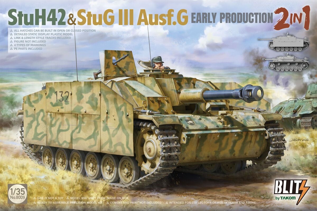 Zdjęcie StuH 42 & StuG III Ausf.G Early Production 1:35 Takom 8009