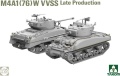 Zdjęcie Sherman Box: M4A1(76)W VVSS Late Production + M51 "Degem Alef" + US Army 1/4 Ton Utility Truck & MP Figure 1:35 Takom 2207W