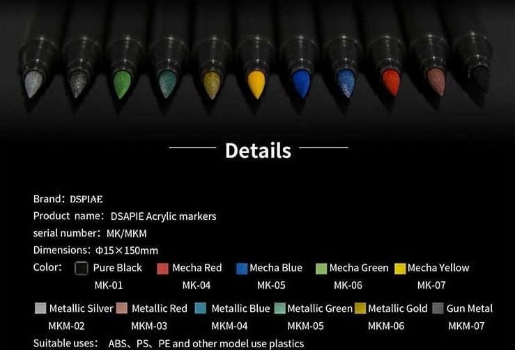 Zdjęcie DSPIAE MKM-06 Metallic Gold marker 10ml MKM06