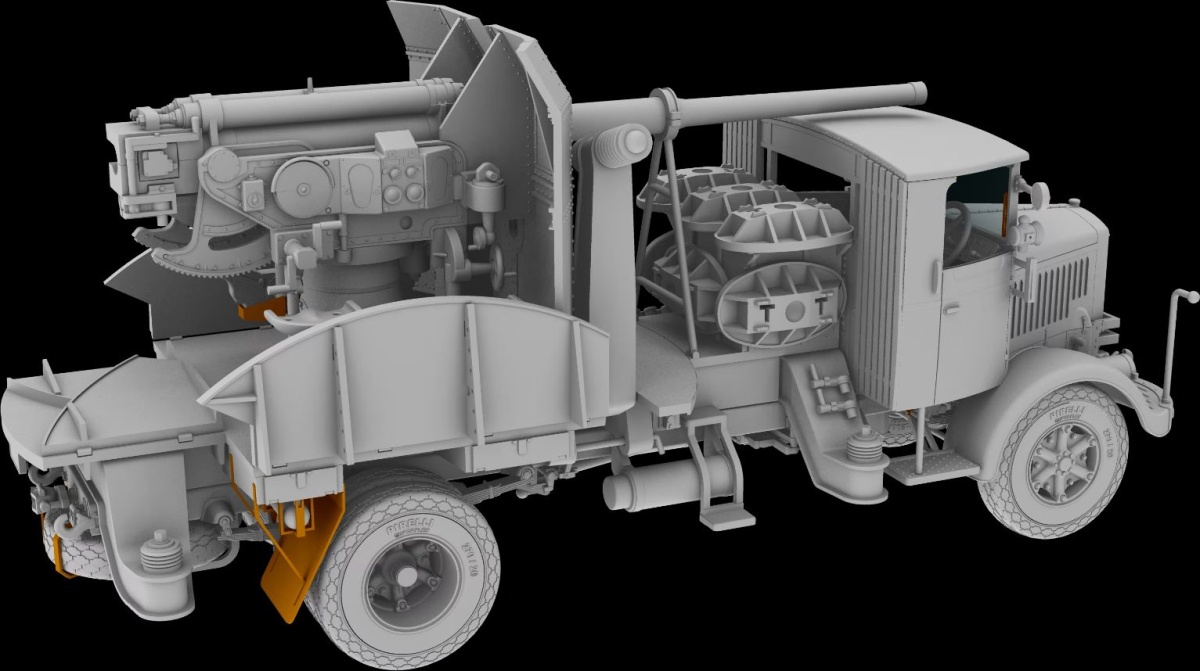 Zdjęcie Włoski samochód ciężarowy Autocannone 3Ro i transporter amunicji (2 w 1) 1:72 IBG 72095