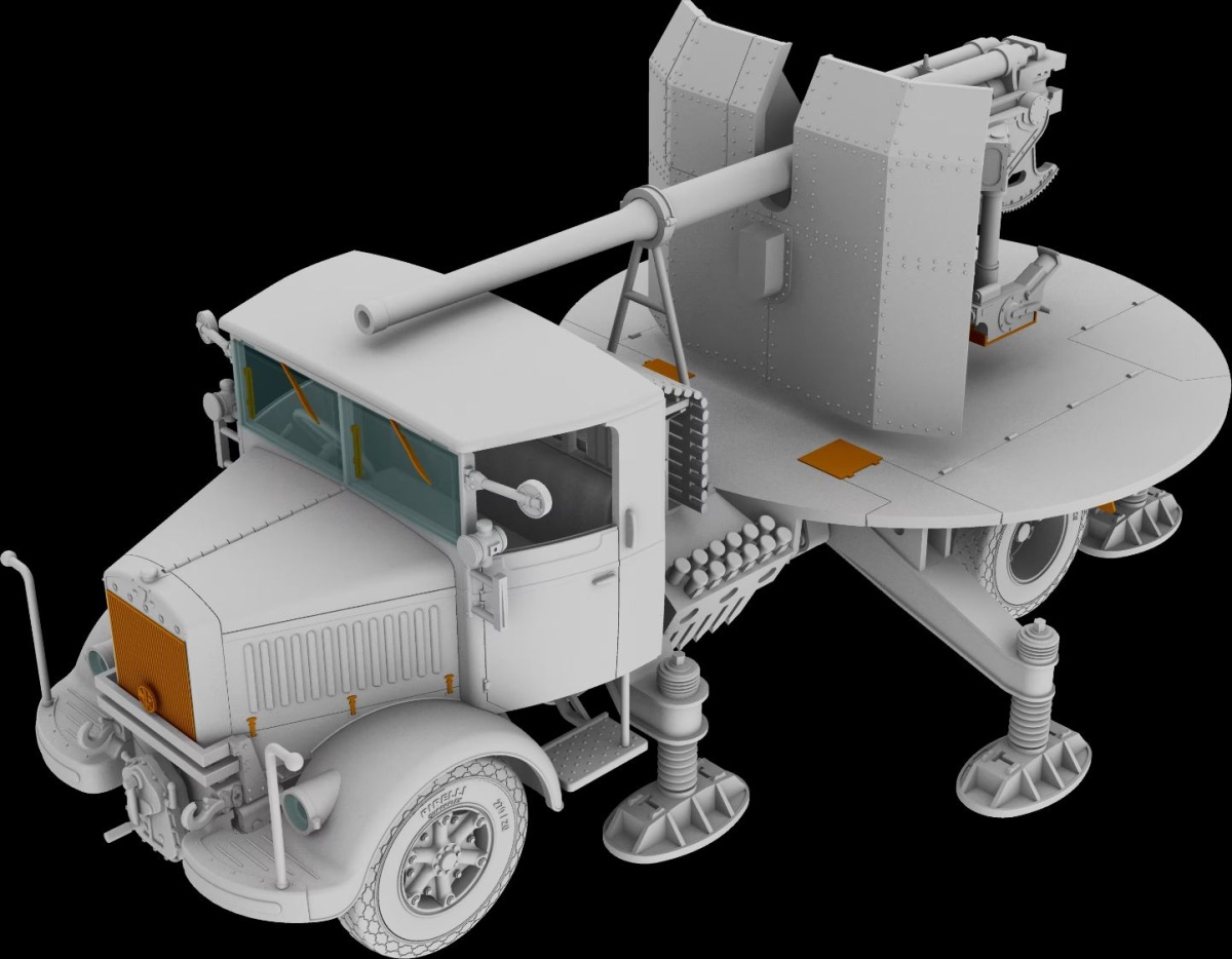 Zdjęcie Włoski samochód ciężarowy Autocannone 3Ro i transporter amunicji (2 w 1) 1:72 IBG 72095
