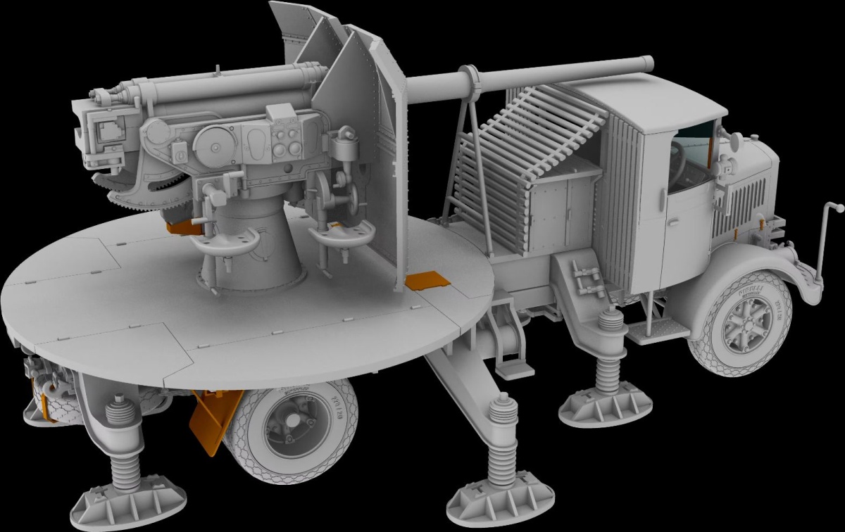 Zdjęcie Włoski samochód ciężarowy Autocannone 3Ro i transporter amunicji (2 w 1) 1:72 IBG 72095