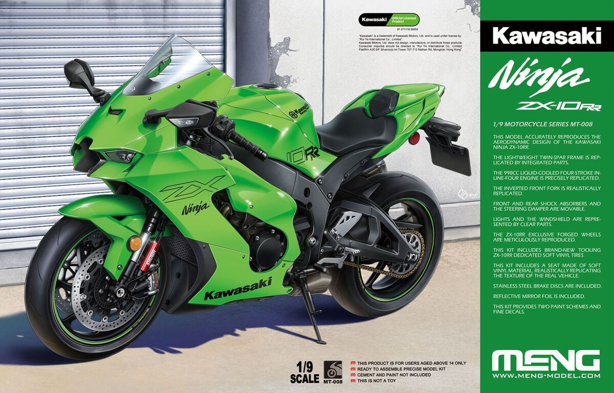 Zdjęcie Kawasaki Ninja ZX-10RR 1:9 Meng MT-008