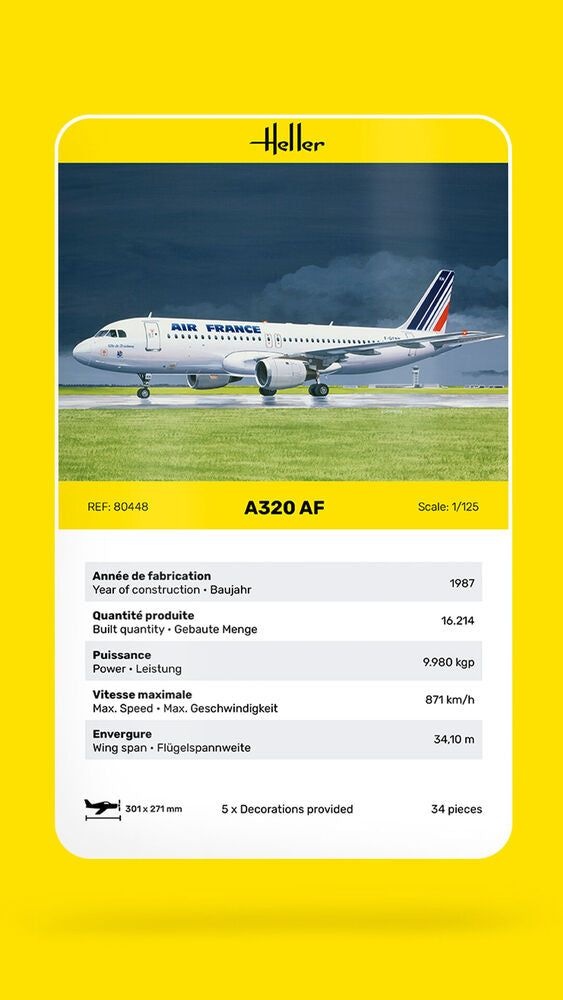 Zdjęcie Airbus A320 AF 1:125 Heller 80448