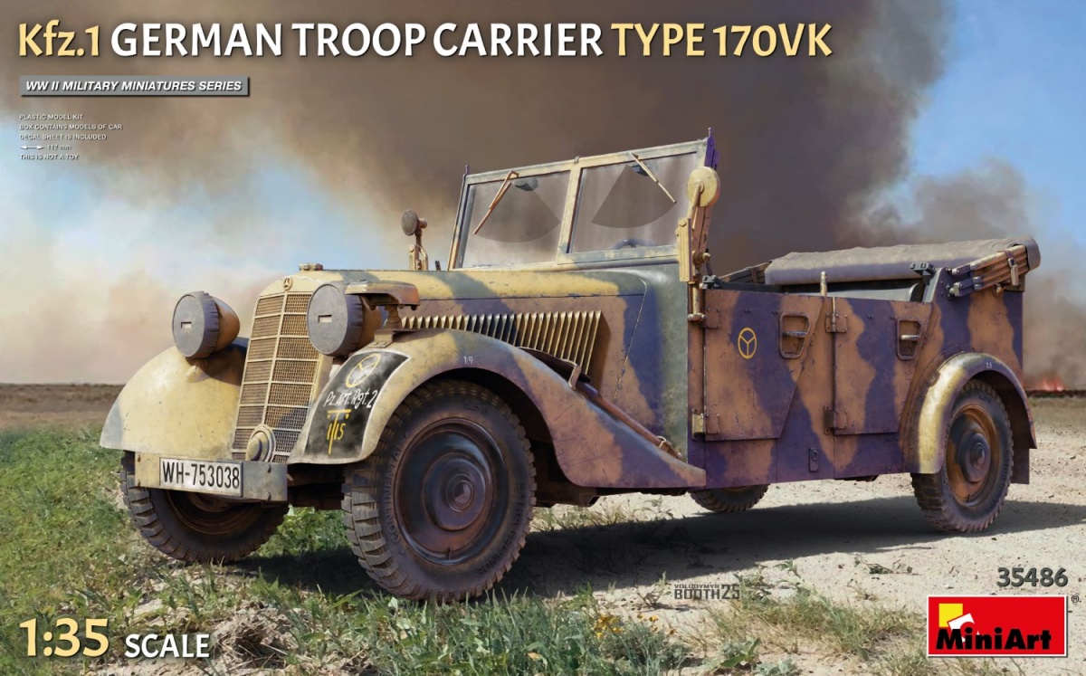 Zdjęcie Kfz.1 German Troop Carrier Type 170VK 1:35 MiniArt 35486