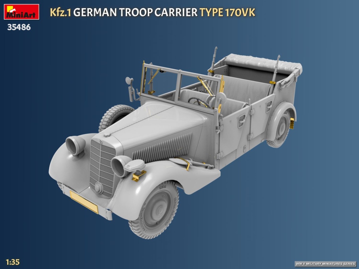 Zdjęcie Kfz.1 German Troop Carrier Type 170VK 1:35 MiniArt 35486