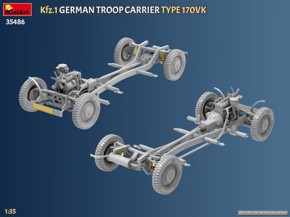 Zdjęcie Kfz.1 German Troop Carrier Type 170VK 1:35 MiniArt 35486