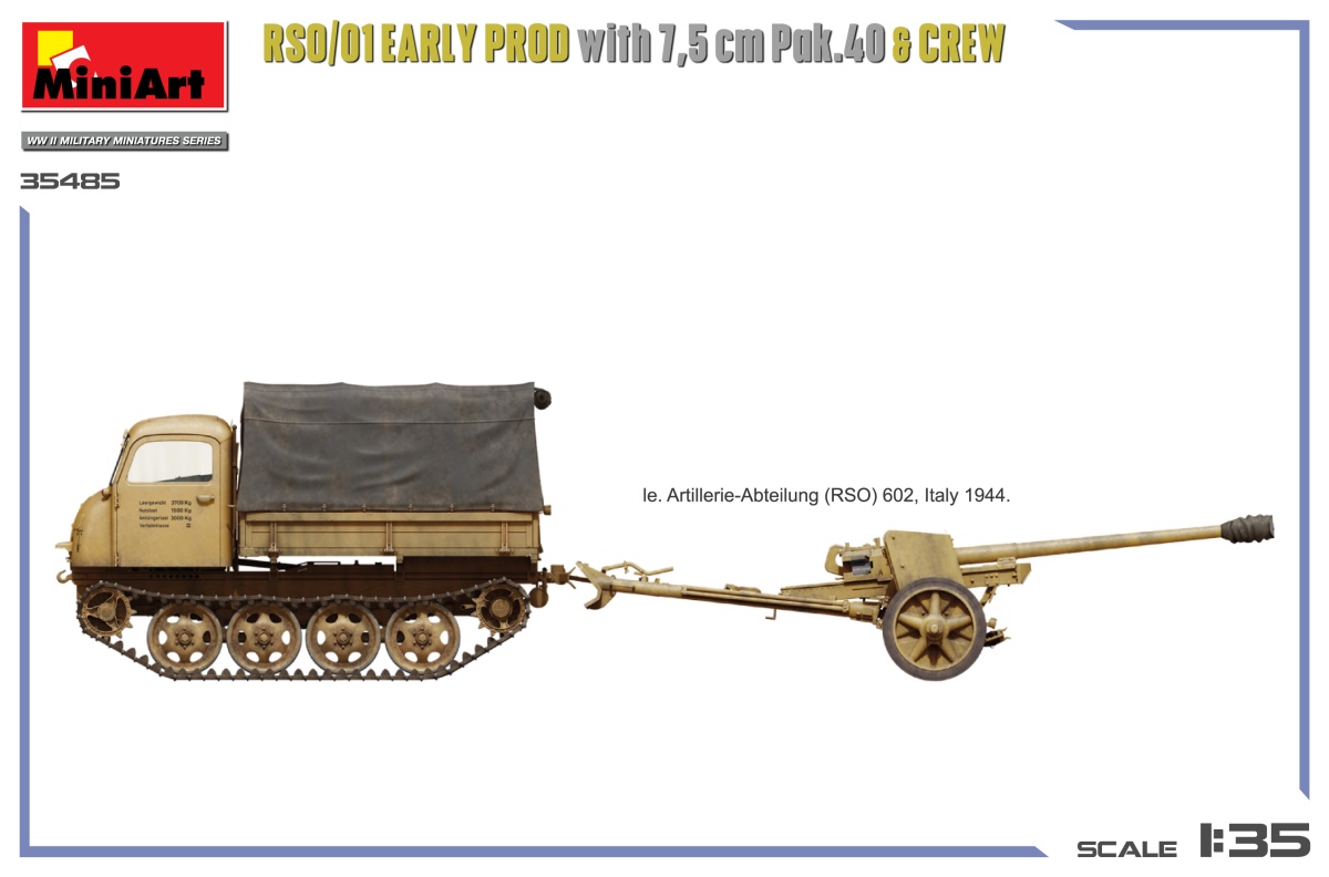 Zdjęcie RSO/01 Early Prod. z 7,5 cm Pak.40 & załogą 1:35 MiniArt 35485