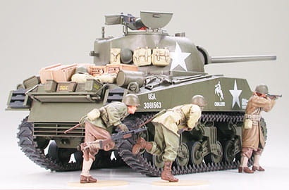 Zdjęcie dodatkowe produktu M4A3 Sherman 75mm Gun (Late Production, US) 1:35 Tamiya 35250