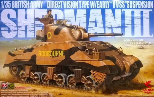 Sherman III Direct Vision Type with early VVSS suspension 1:35 Asuka 35-017