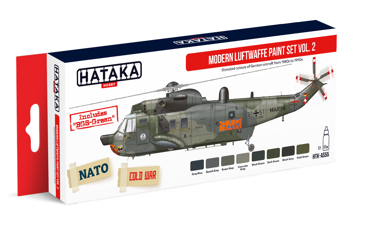 Zdjęcie Zestaw farb Modern Luftwaffe Paint Set Vol. 2 8x17ml Hataka HTK-AS55