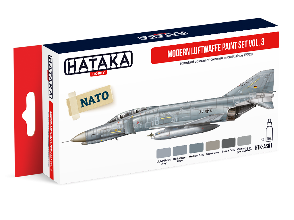 Zdjęcie Zestaw farb Modern Luftwaffe Paint Set Vol. 3 6x17ml Hataka HTK-AS61