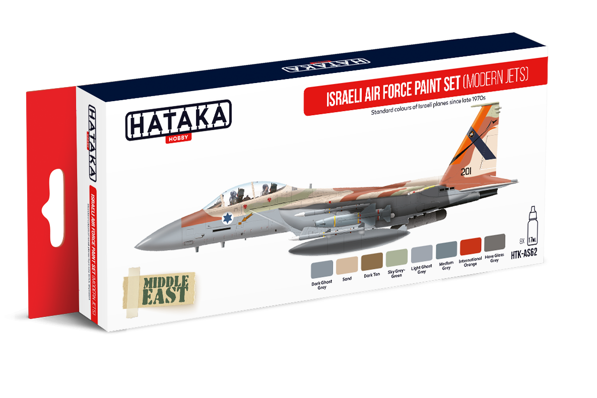 Zdjęcie Zestaw farb Israeli Air Force Paint Set (Modern Jets) 8x17ml Hataka AS62