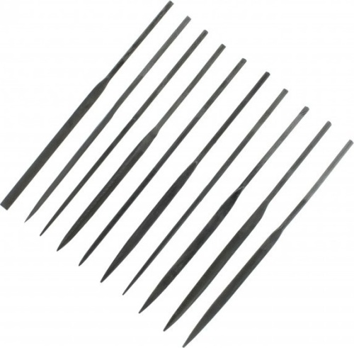 Set of medium-cut needle files (10 pcs) Shesto PFL6001