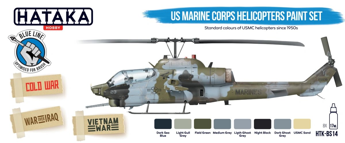 Zdjęcie Zestaw farb US Marine Corps Helicopters 8x17ml Hataka BS14