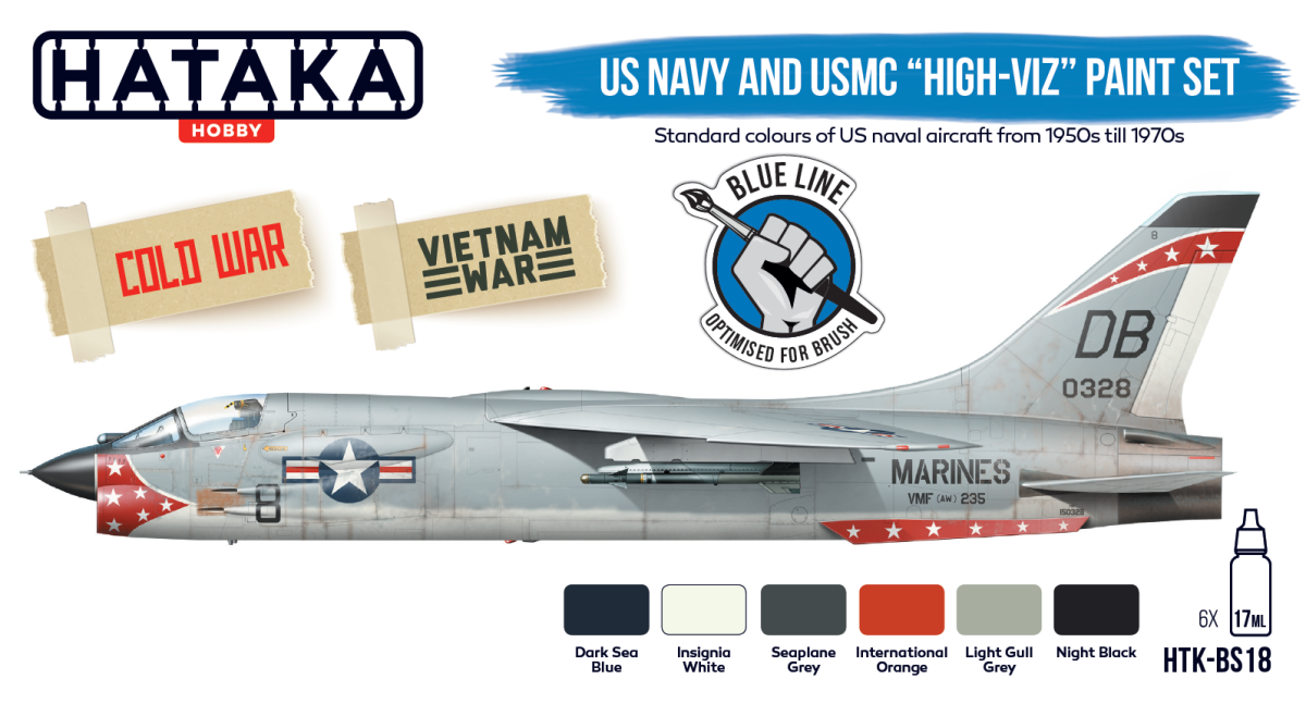 Zdjęcie Zestaw farb US Navy and USMC "high-viz" 6x17ml Hataka HTK-BS18