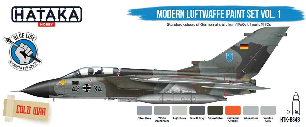 Zdjęcie Zestaw farb Modern Luftwaffe Paint Set Vol. 1 8x17ml Hataka BS48