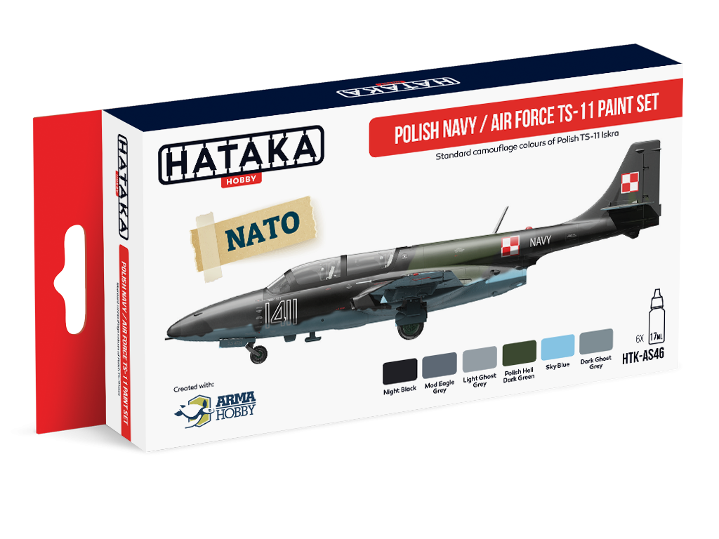 Zdjęcie Zestaw farb Polish Navy / Air Force TS-11 6x17ml Hataka HTK-AS46