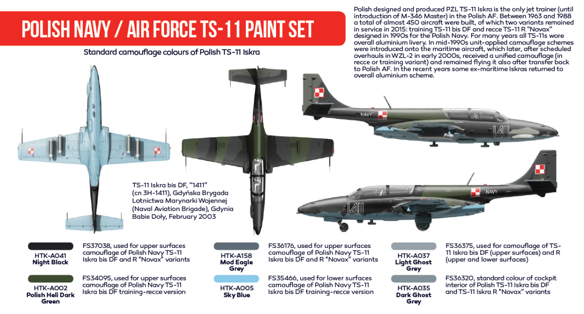 Zdjęcie Zestaw farb Polish Navy / Air Force TS-11 6x17ml Hataka HTK-AS46