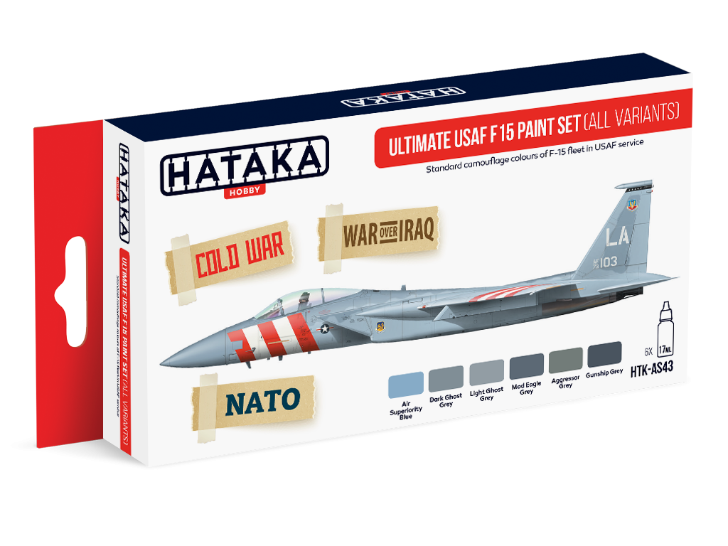 Zdjęcie Zestaw farb Ultimate USAF F 15 (All Variants) 6x17ml Hataka HTK-AS43