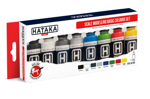 Hataka AS100 Scale modelling basic colors set (8pcs)