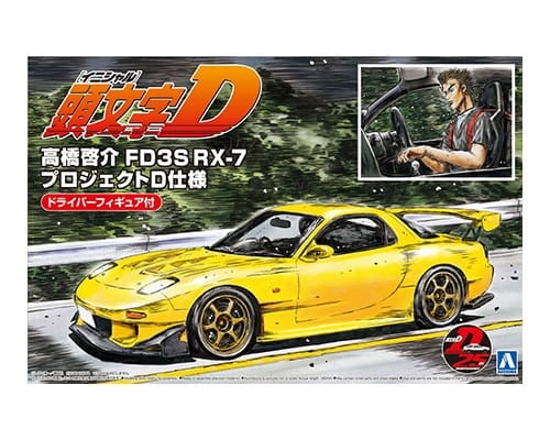 Zdjęcie główne produktu Mazda RX-7 FD3S Initial D Keisuke Takahashi 1:24 Aoshima 059555