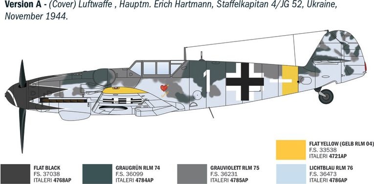 Zdjęcie Messerschmitt Bf 109 G-6 1:72 Italeri 1483