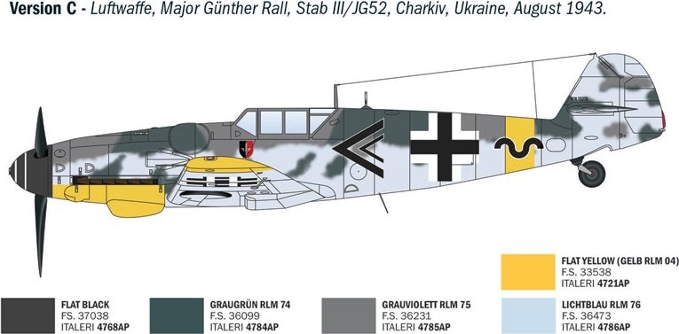 Zdjęcie Messerschmitt Bf 109 G-6 1:72 Italeri 1483