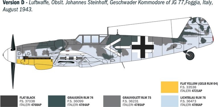 Zdjęcie Messerschmitt Bf 109 G-6 1:72 Italeri 1483