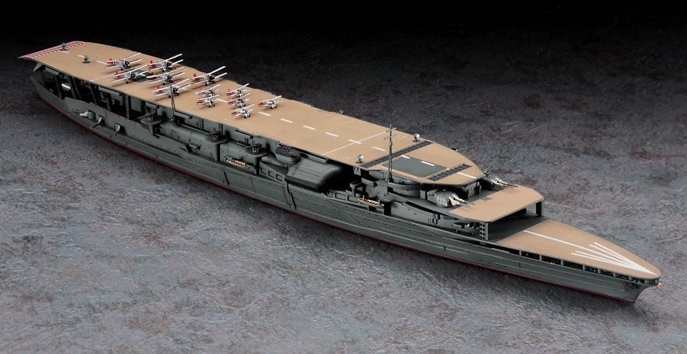 Zdjęcie Japanese Navy Aircraft Carrier Akagi "Three Flight Deck" z zestawem samolotów pokładowych 1:700 Hasegawa 30072