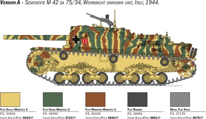 Zdjęcie Semovente M42 da 75/34 1:35 Italeri 6759