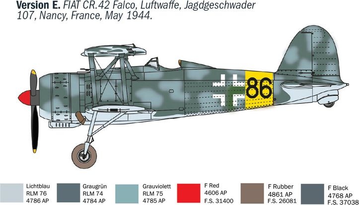 Zdjęcie Fiat CR.42 CN Falco Night Fighter 1:72 Italeri 1485