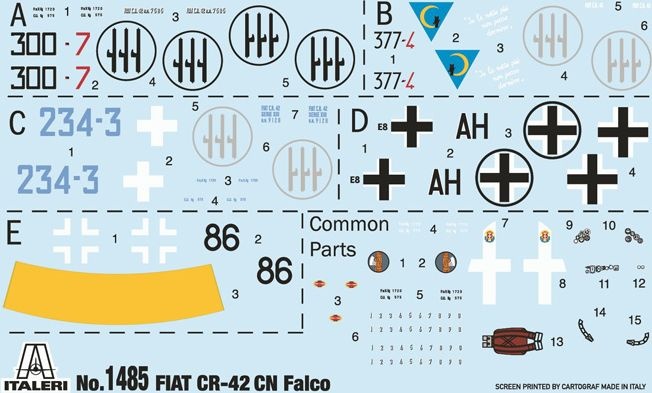 Zdjęcie Fiat CR.42 CN Falco Night Fighter 1:72 Italeri 1485