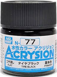 Zdjęcie Mr. Hobby N077 Tire Black farba 10ml N077