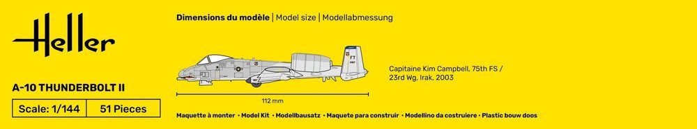 Zdjęcie A-10 Thunderbolt II Starter Kit 1:144 Heller 56912
