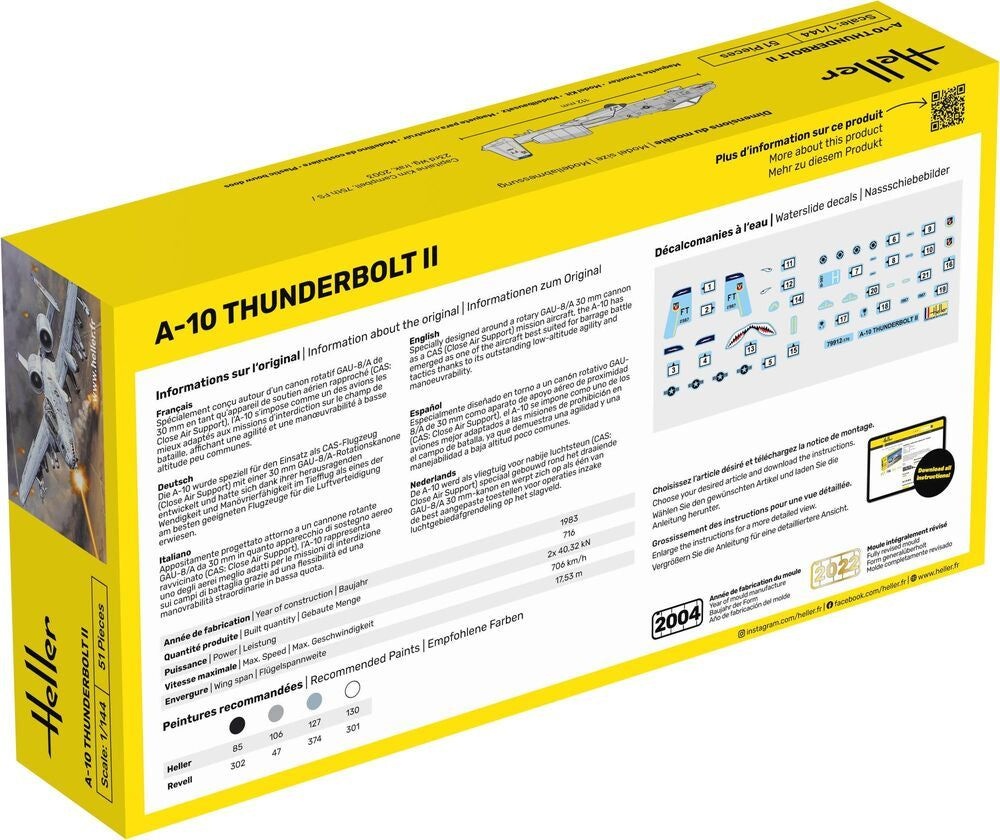 Zdjęcie A-10 Thunderbolt II Starter Kit 1:144 Heller 56912