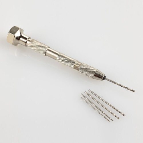 Hand drill with a set of 5 drills (1, 1.2, 1.4, 1.5, 1.8 mm) Heller 99019