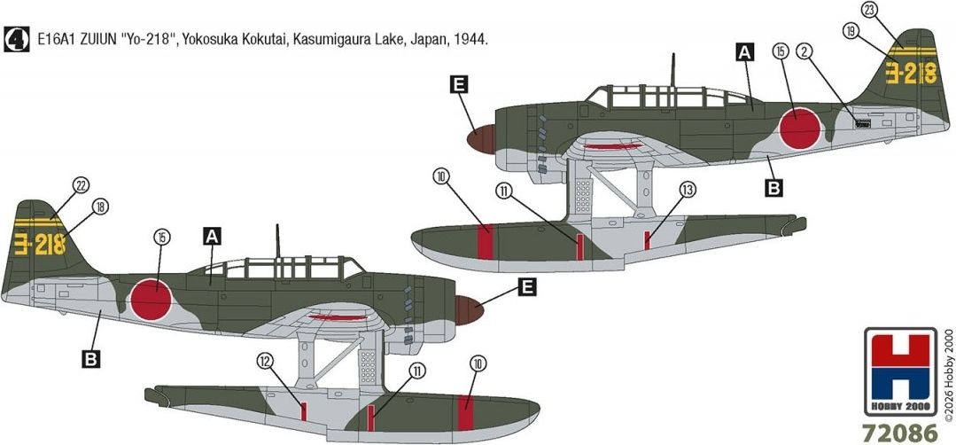Zdjęcie Aichi E16A1 Zuiun Early 1:72 Hobby 2000 72086