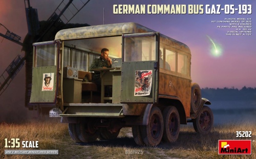German command bus GAZ-05-193 with 1:35 MiniArt 35202 figures