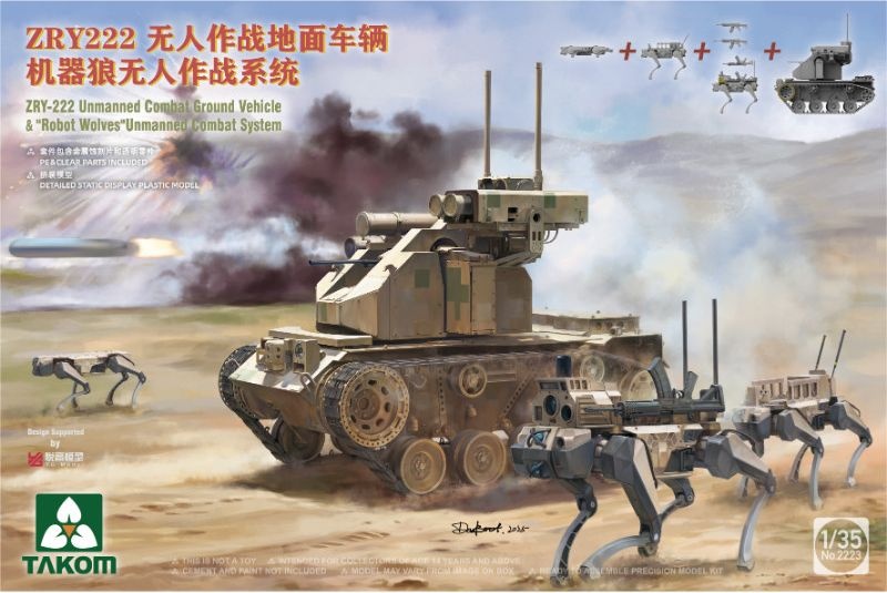 Zdjęcie ZRY-222 Unmanned Combat Ground Vehicle z Robot Wolves 1:35 Takom 2223