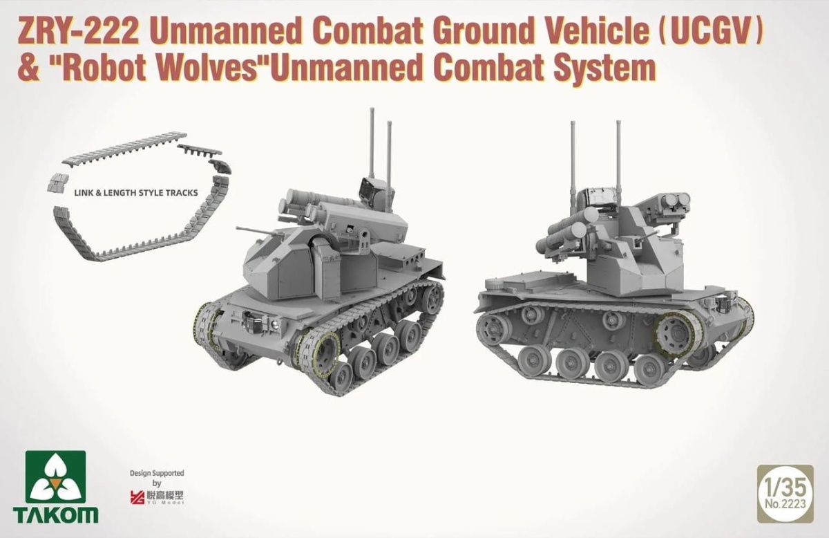Zdjęcie ZRY-222 Unmanned Combat Ground Vehicle z Robot Wolves 1:35 Takom 2223