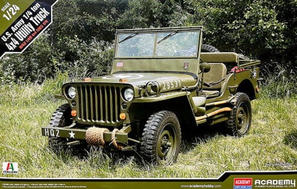 Zdjęcie U.S. Army 1/4 Ton 4x4 Utility Truck 1:24 Academy 13547